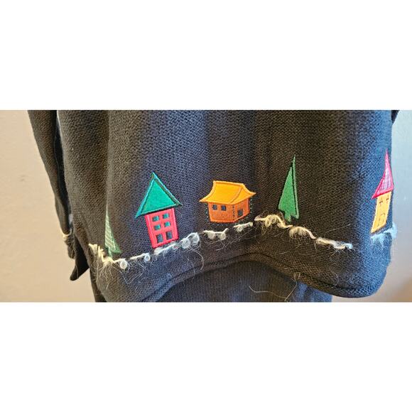 NWT Vintage Quacker Factory Christmas Sweater and‎ Skirt Set Women Size M Black - Picture 6 of 10
